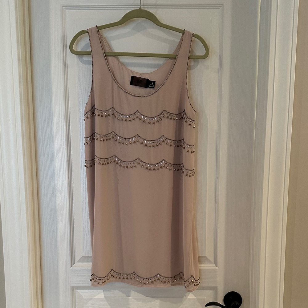 H&M cream Beaded dress